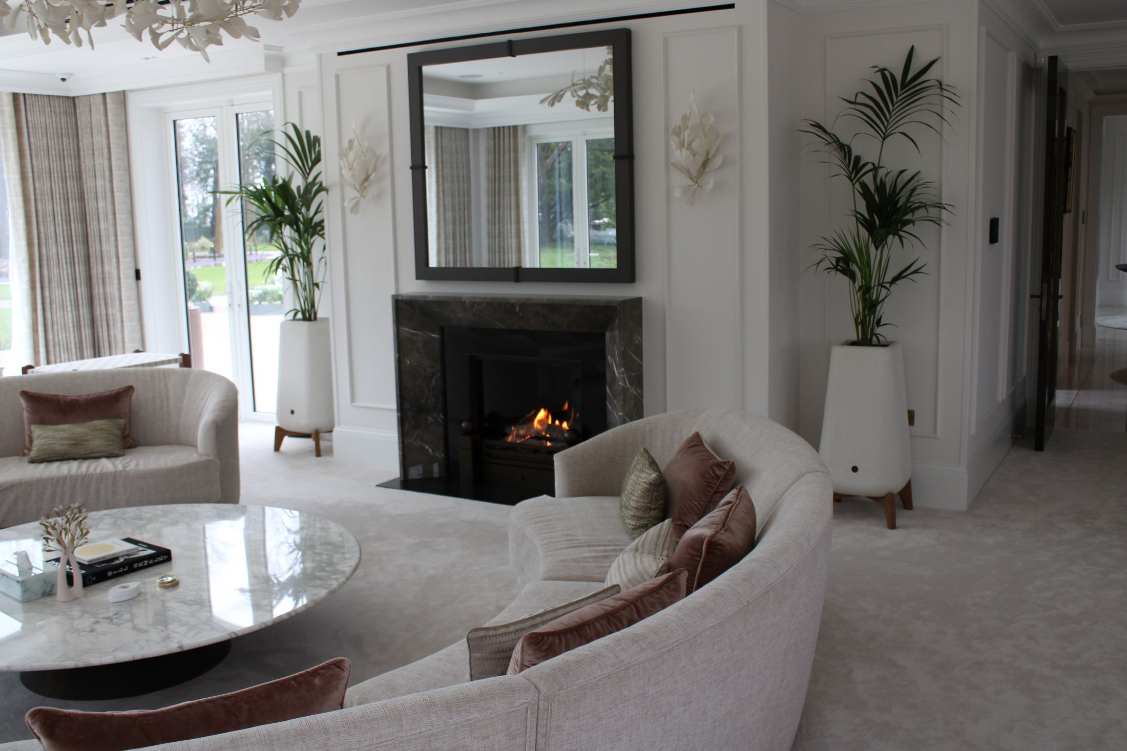 Multi-Fireplace Architectural Integration for a Private Residence